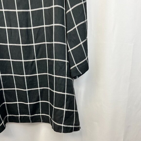 Loft Womens Multicolor Plaid Choker Neck Long Sleeve Shift Dress Size Medium New - Picture 6 of 11